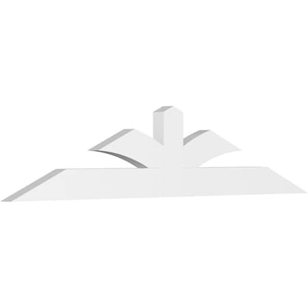 Ekena Millwork Richland Architectural Grade PVC Gable Bracket, 60"W x 12 1/2"H x 2"D x 4"F, 5/12 Pitch GBP060X13X0204RIC00